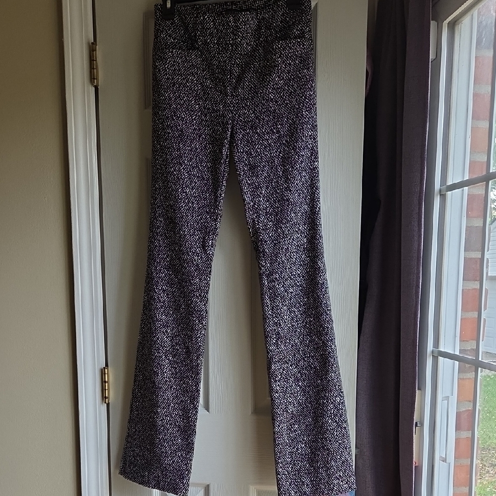 New York & Company Black and White Straight Leg Pants
